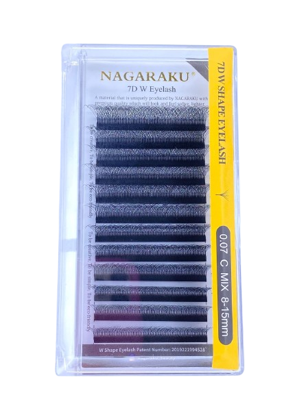 Blister de pestañas Nagaraku 7D W SHAPE 0.07 C MIX