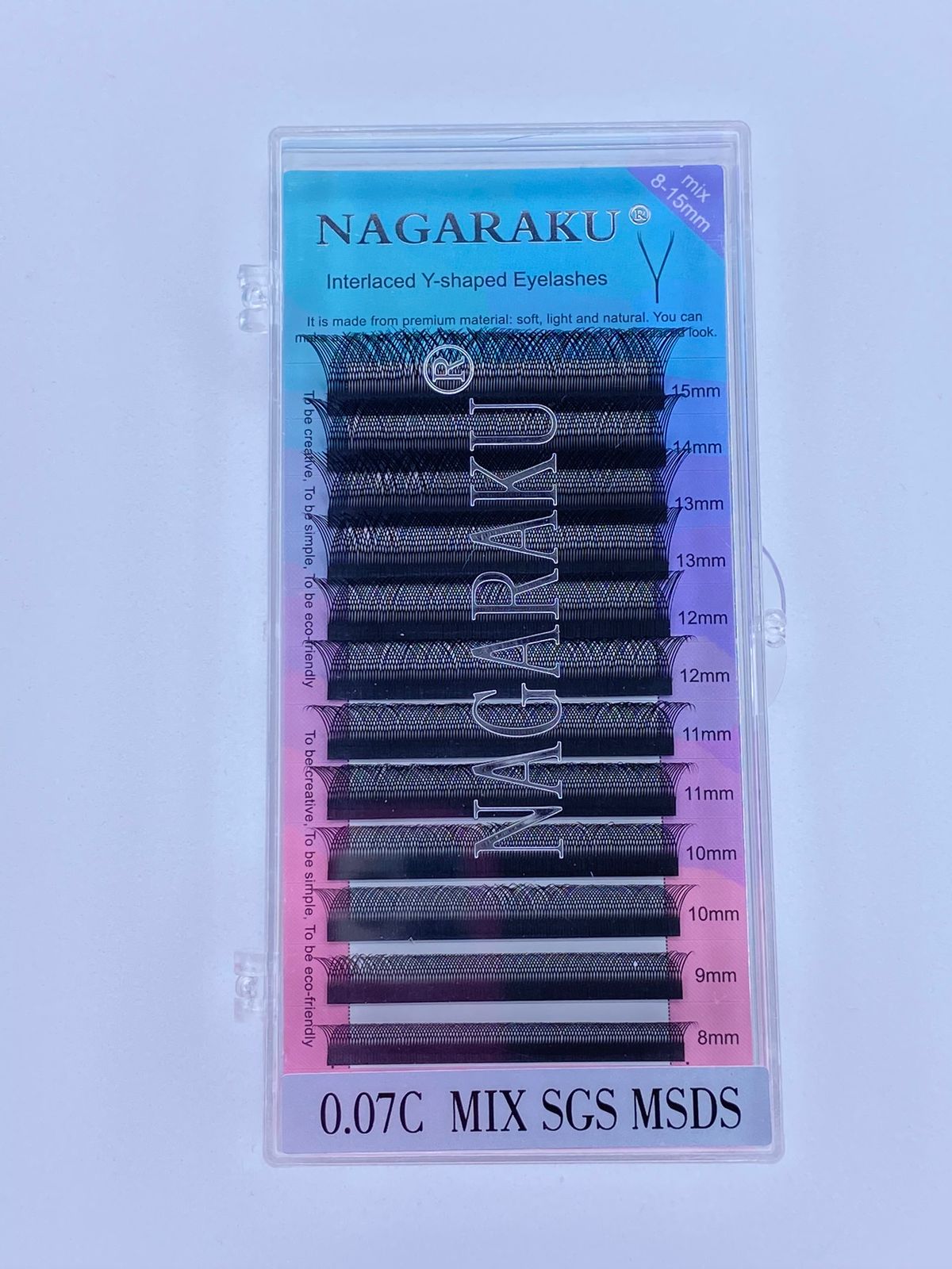 interlaced Y-Shaped eyelashes 0.07C MIX SGS MSDS
