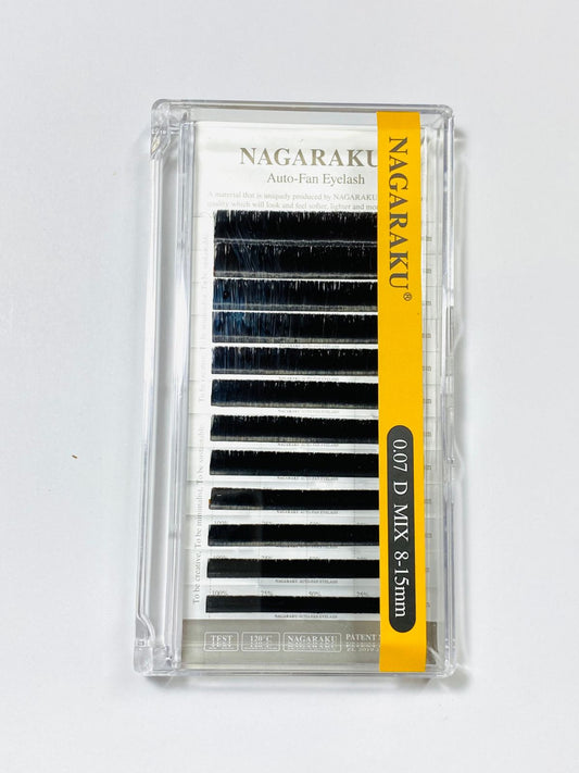 Auto - fan eyelash 0.07D MIX 8-15mm