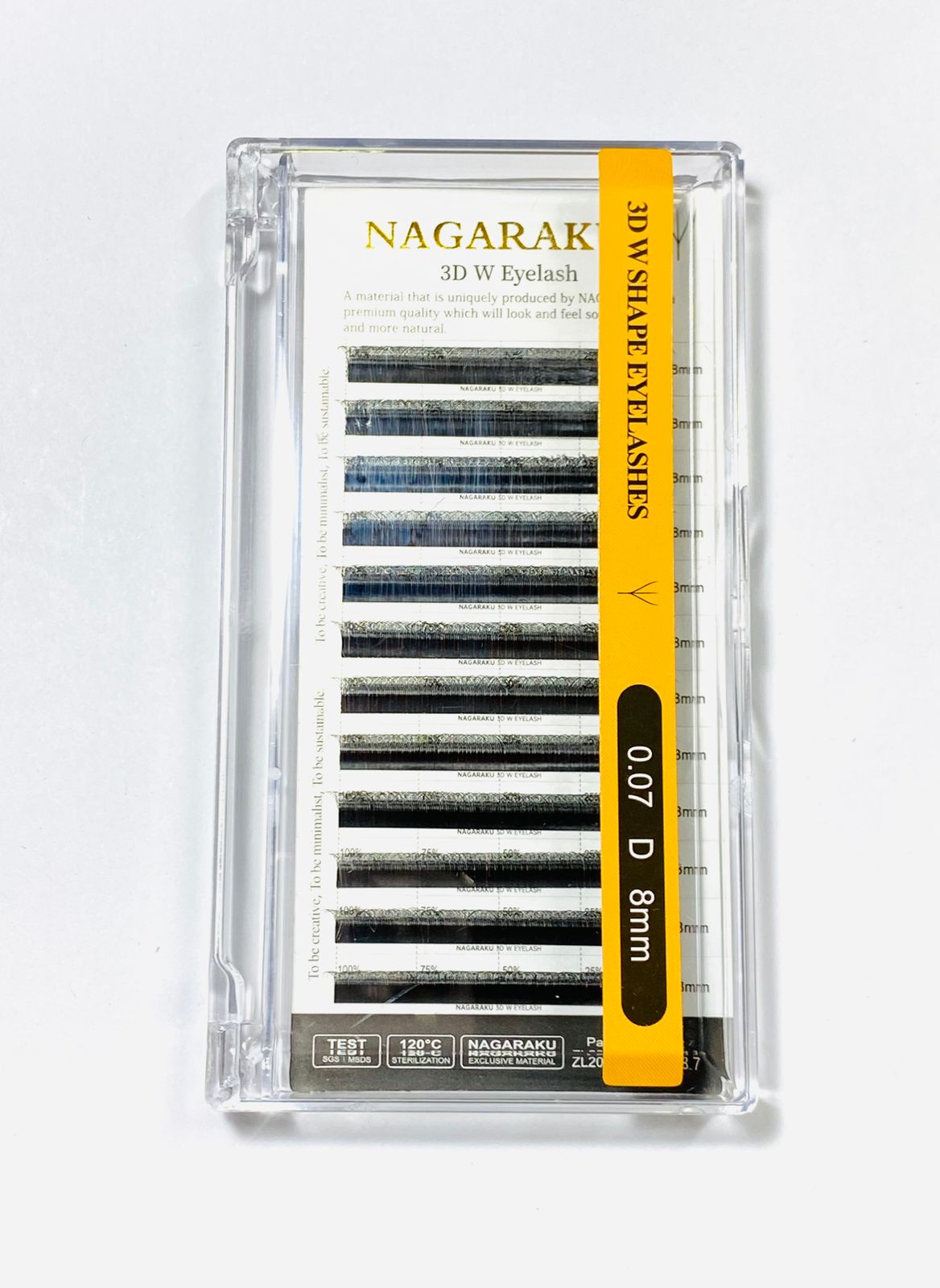 3D W SHAPE EYELASH 0.07D 8mm