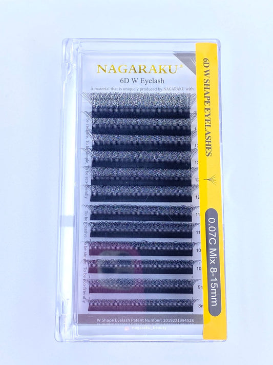 Blister de pestañas Nagaraku 6D W SHAPE 0.07 C MIX