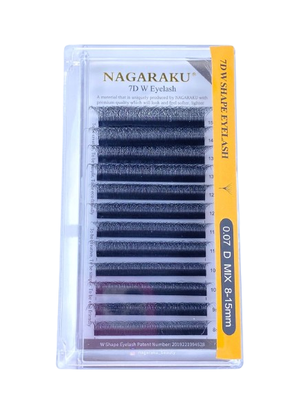 Blister de pestañas Nagaraku 7D W SHAPE 0.07 D MIX