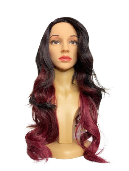 Peluca con división de lado extended