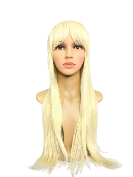 Peluca larga con fleco