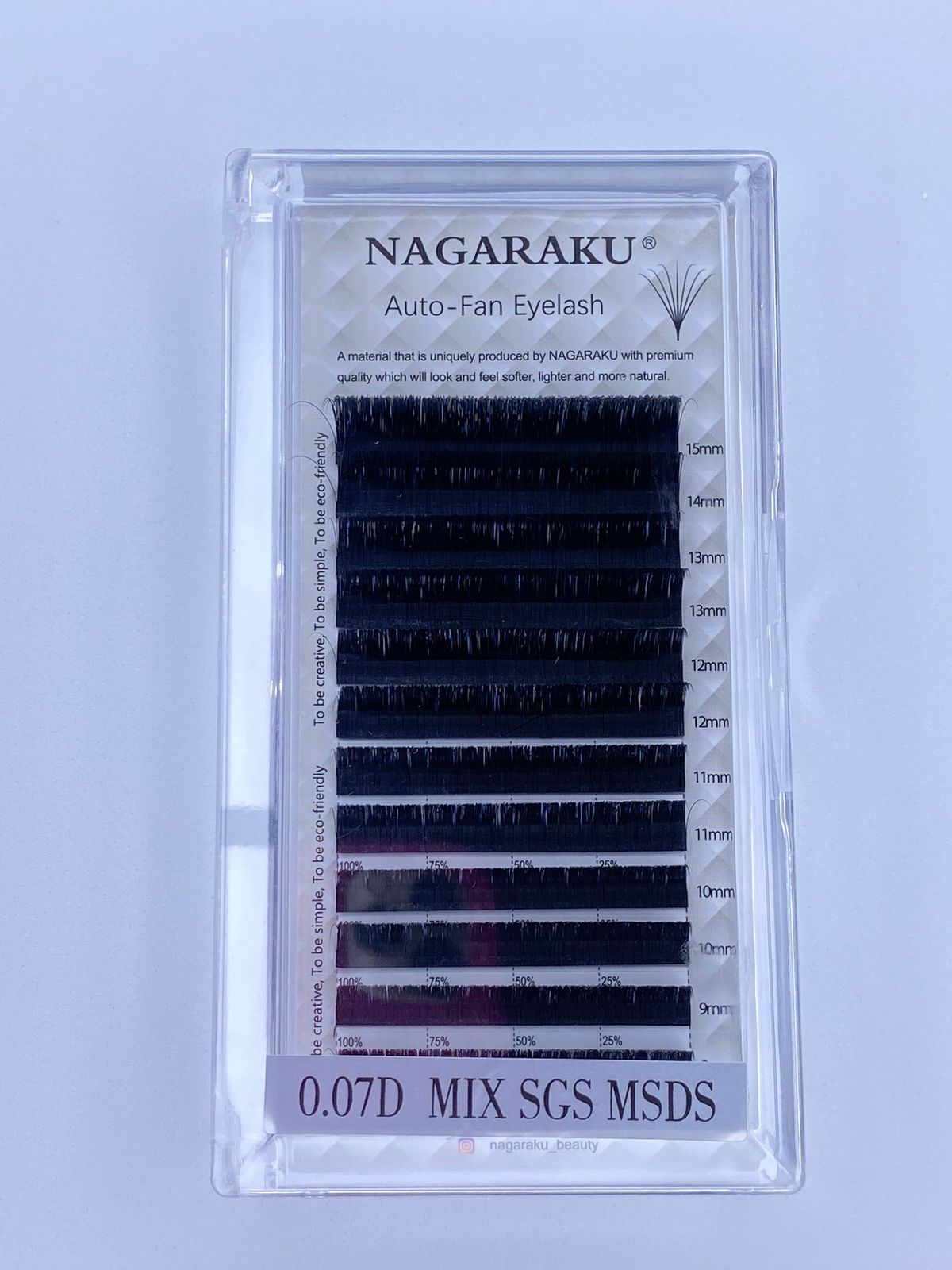 Auto - fan eyelash 0.07D MIX SGS MSDS