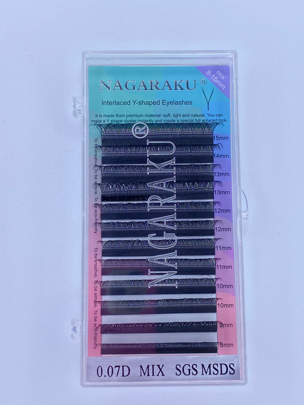 interlaced Y-Shaped eyelashes 0.07D MIX SGS MSDS